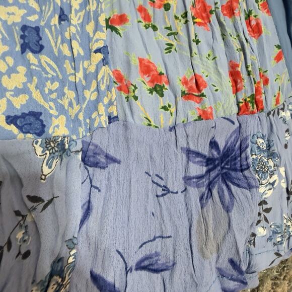 Cute Options Boho Patchwork Maxi Skirt Rayon, One Size (Approx. L/XL) - Picture 6 of 12